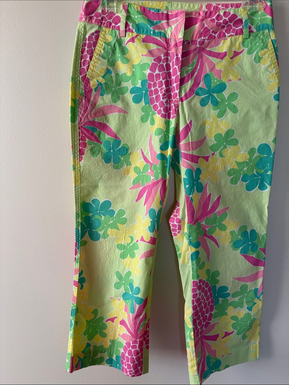 Lilly Pulitzer Lime Green Pink & Teal Tropical Pajama Pants